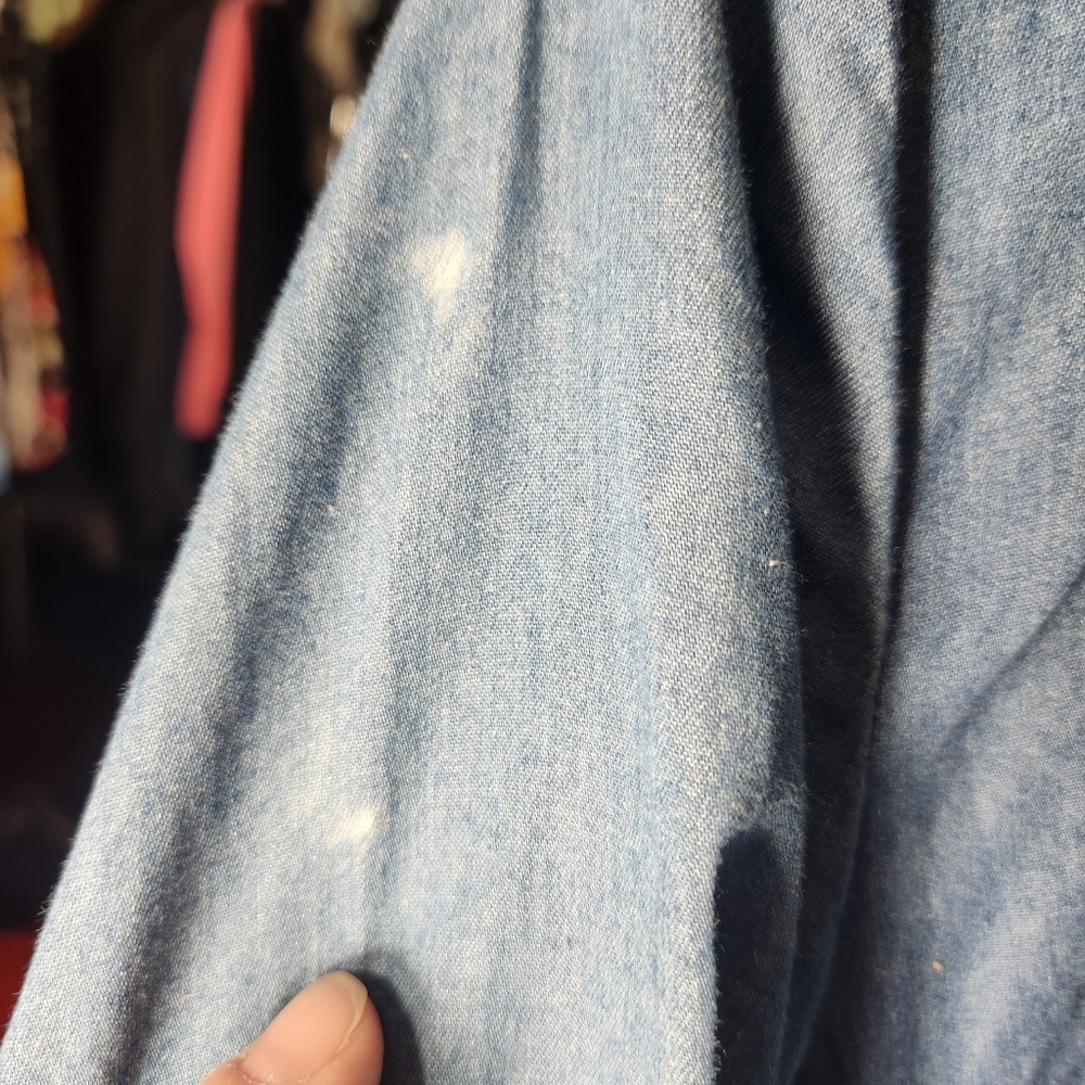 Tommy Hilfiger Button Front Denim Shirt Dress w/Pockets Size 4 - Picture 8 of 8